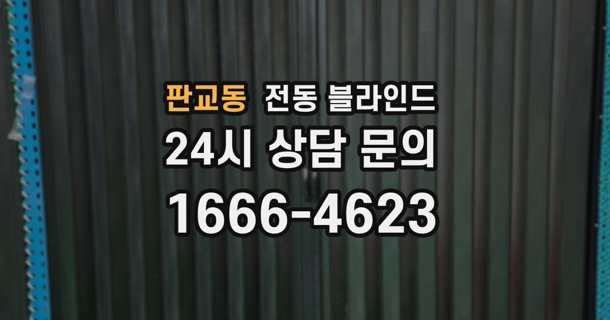 판교동 전동 블라인드