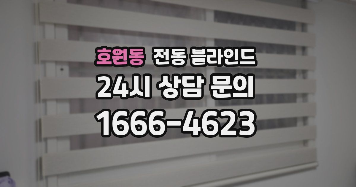 호원동 전동 블라인드