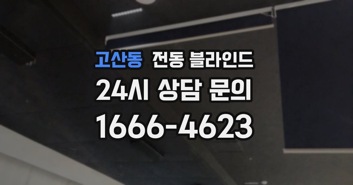 고산동 전동 블라인드
