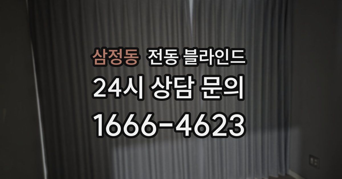 삼정동 전동 블라인드