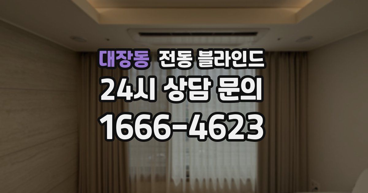 대장동 전동 블라인드
