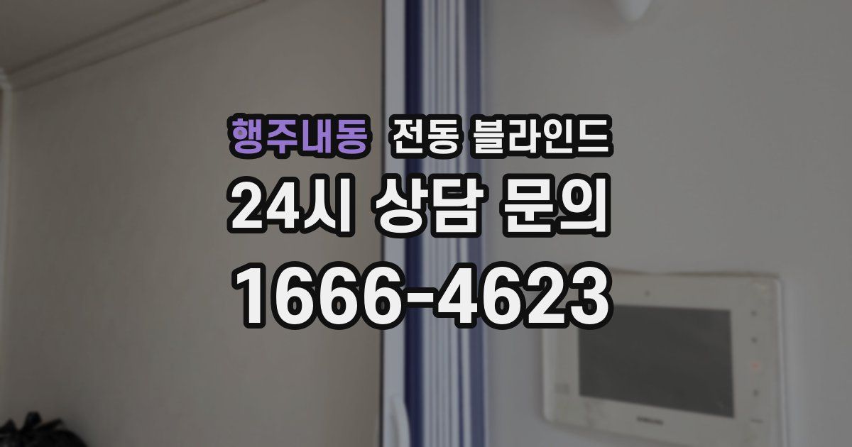행주내동 전동 블라인드