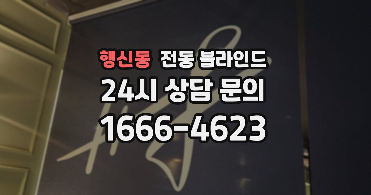 행신동 전동 블라인드