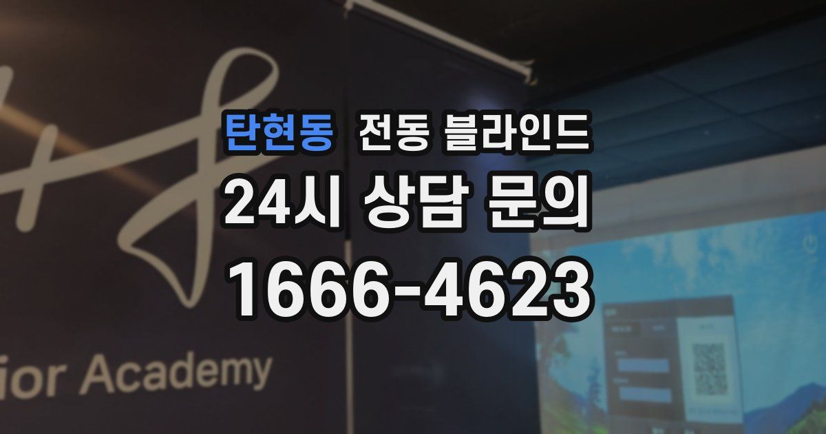 탄현동 전동 블라인드