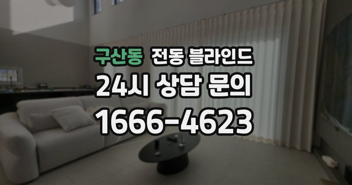 구산동 전동 블라인드