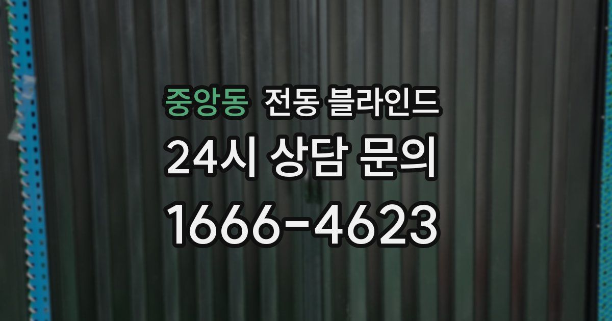 중앙동 전동 블라인드