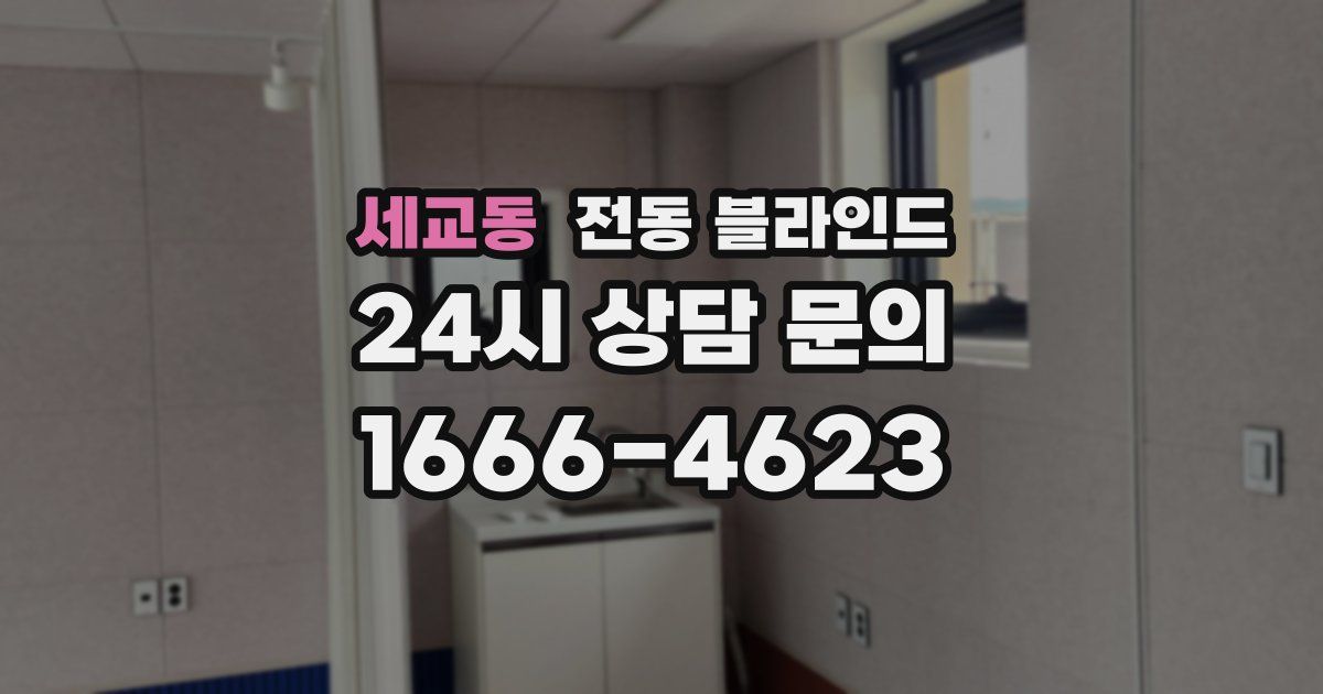 세교동 전동 블라인드
