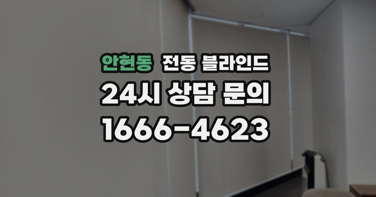 안현동 전동 블라인드