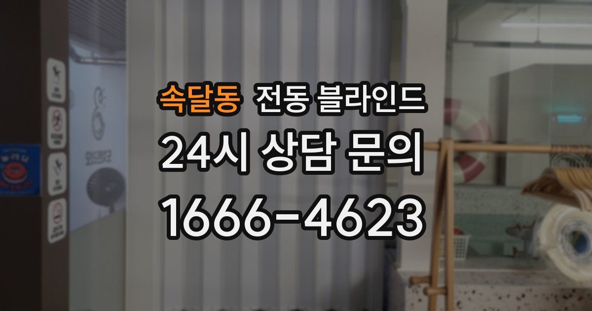 속달동 전동 블라인드