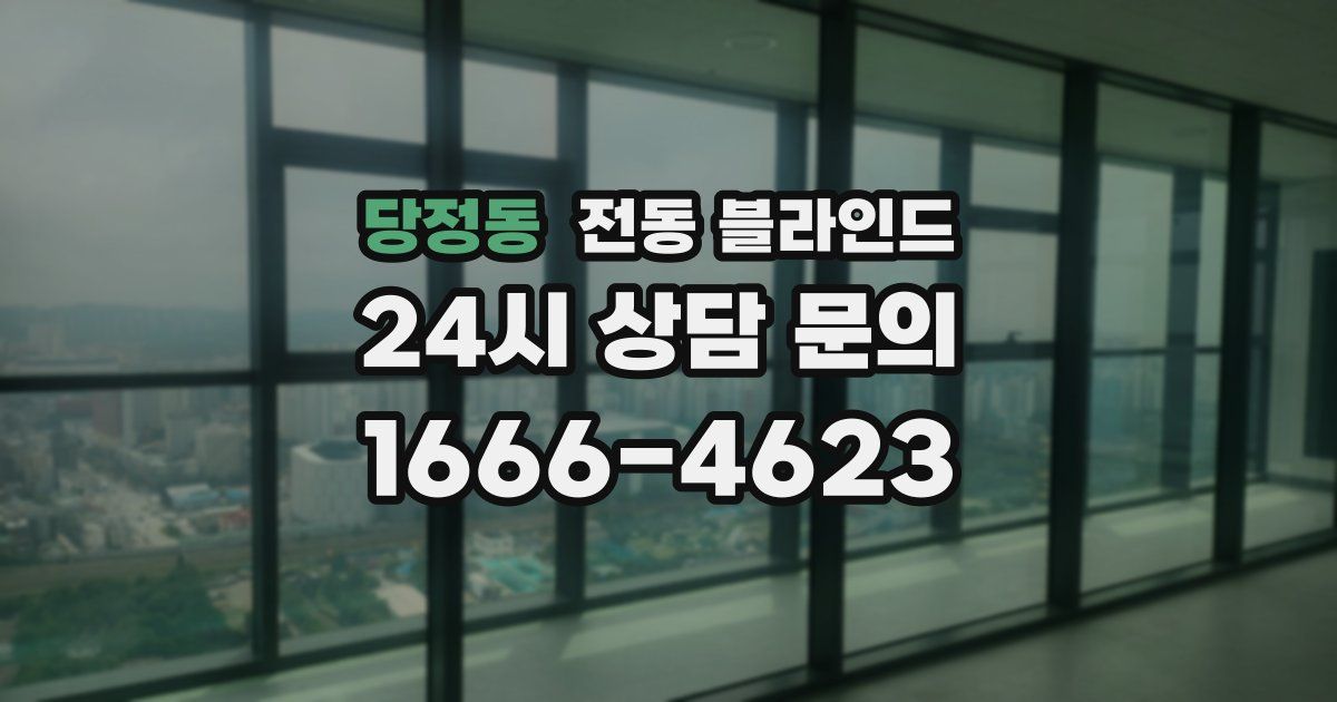 당정동 전동 블라인드