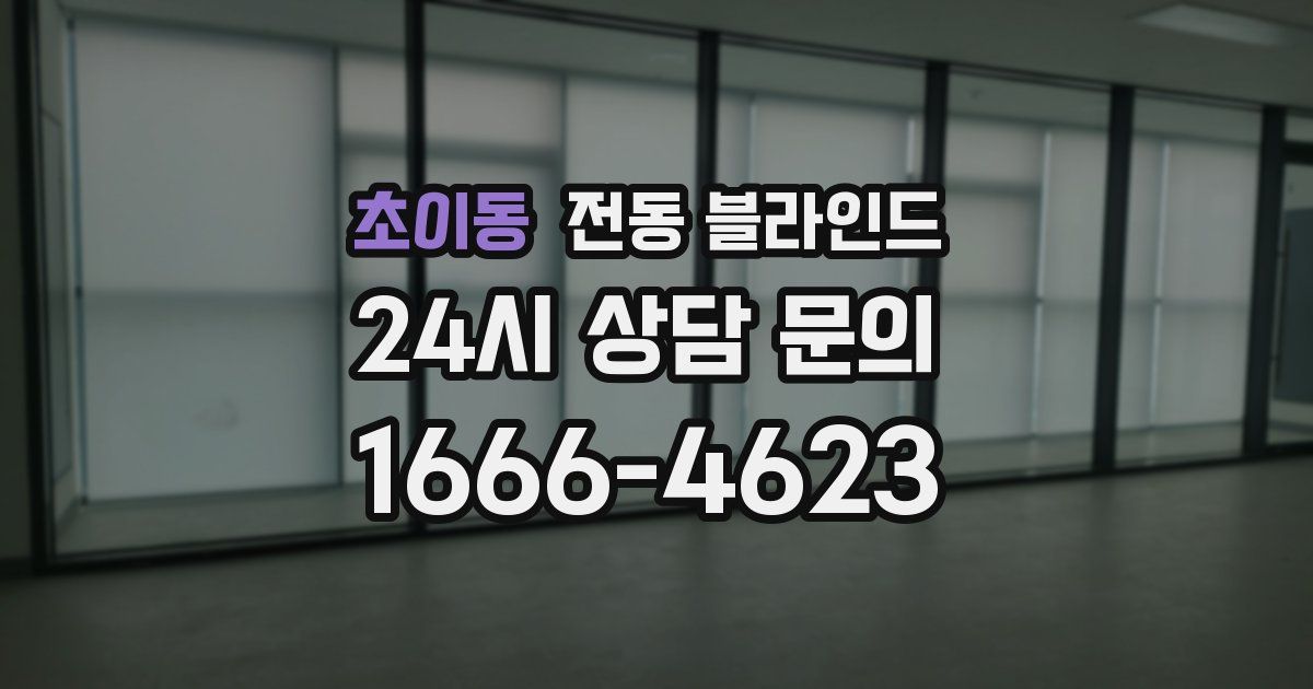 초이동 전동 블라인드