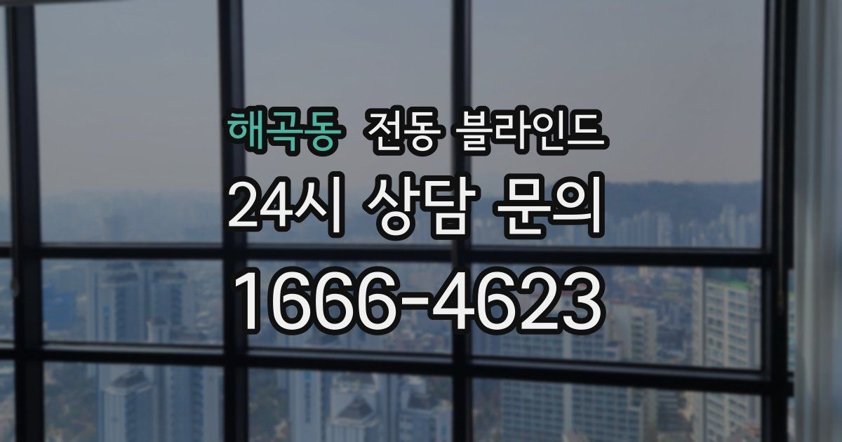 해곡동 전동 블라인드