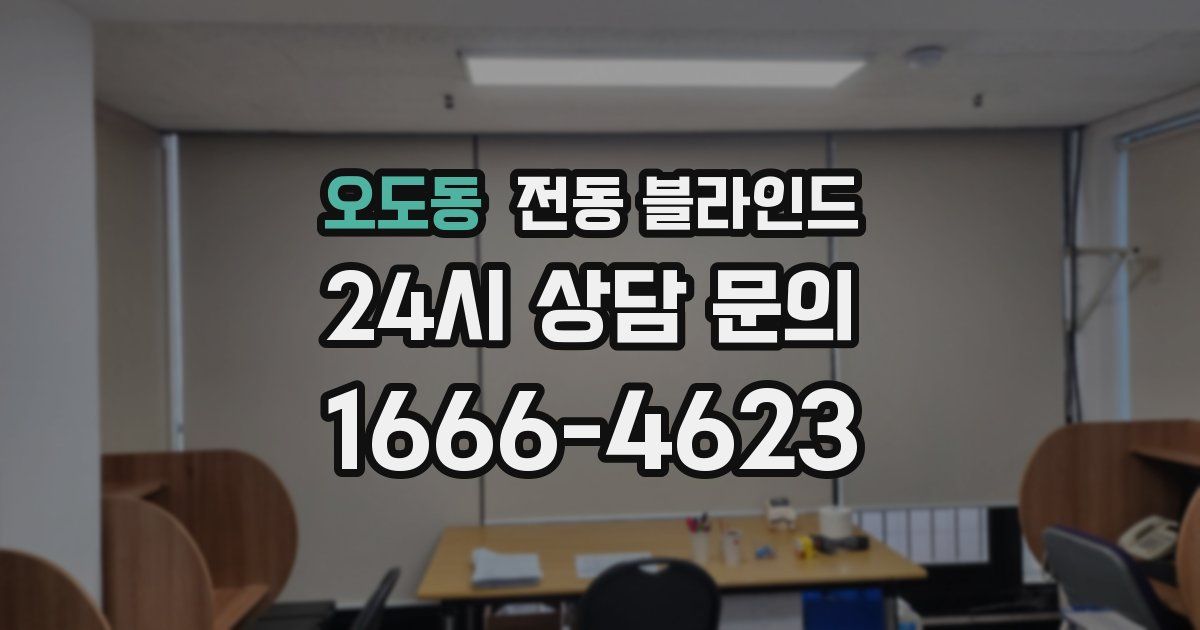 오도동 전동 블라인드