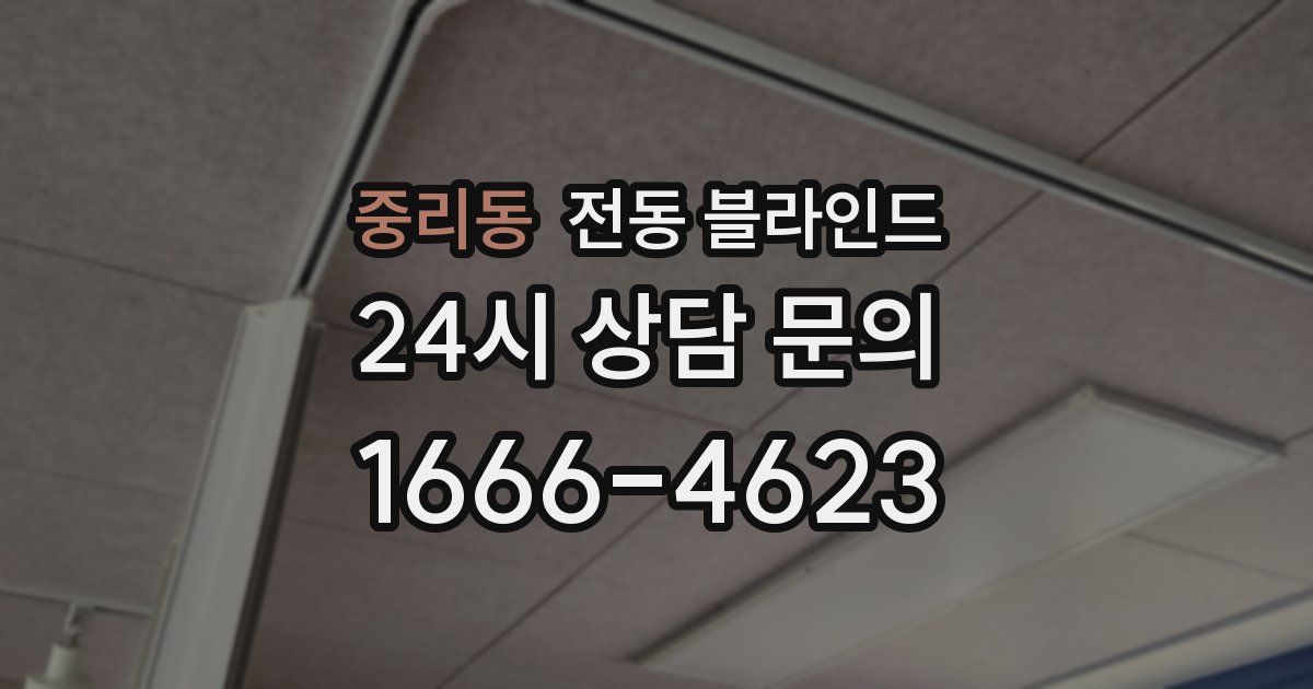 중리동 전동 블라인드