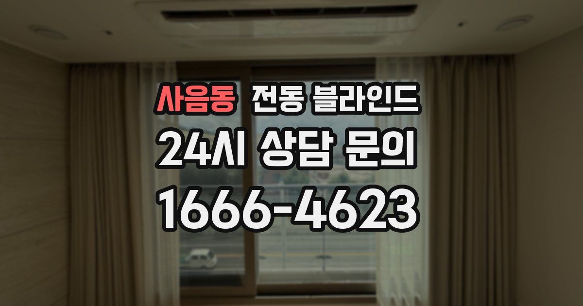 사음동 전동 블라인드