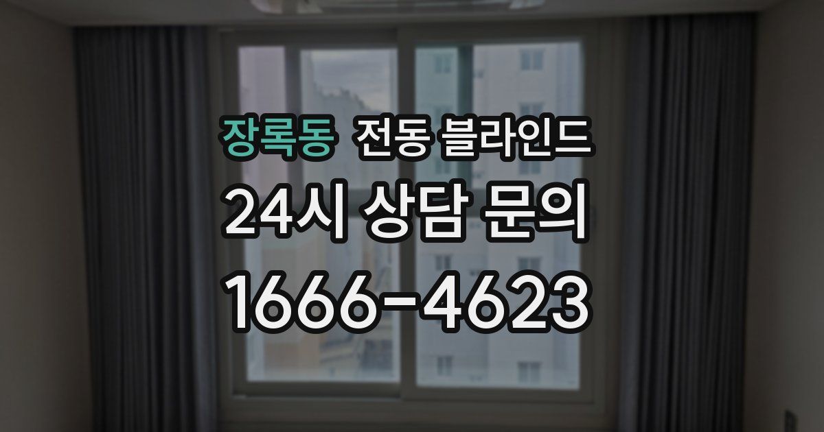 장록동 전동 블라인드
