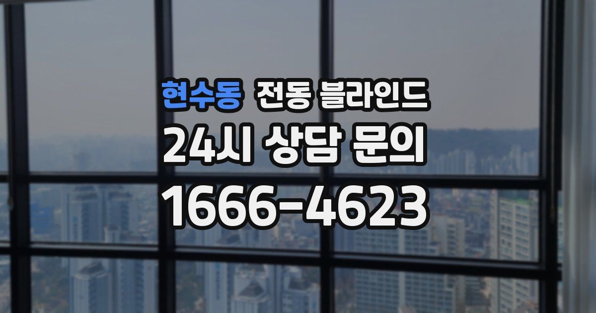 현수동 전동 블라인드