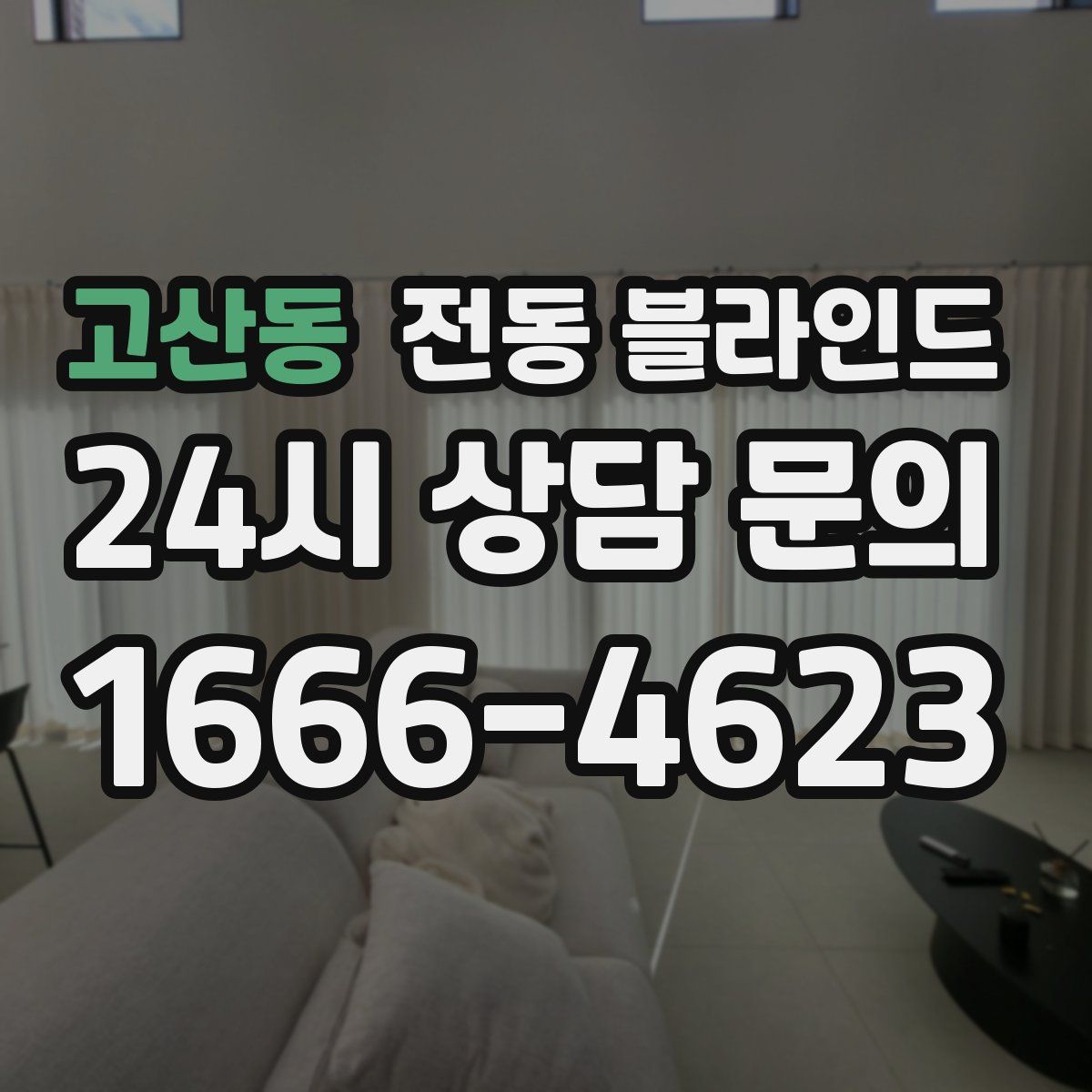 고산동 전동 블라인드