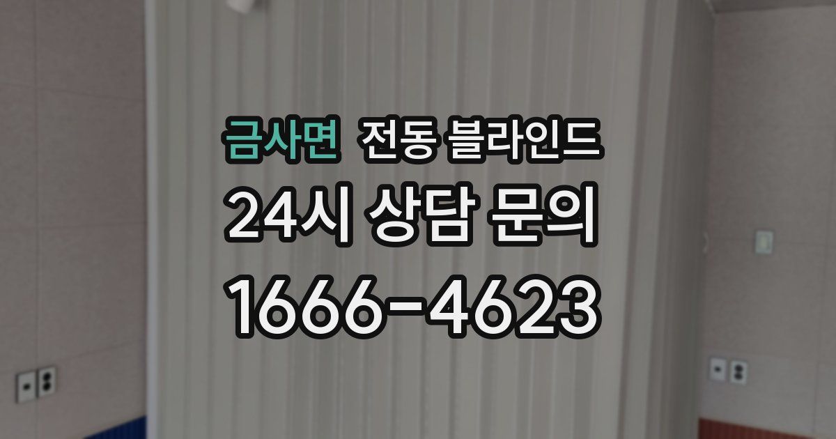 금사면 전동 블라인드