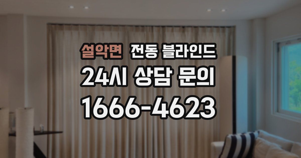 설악면 전동 블라인드