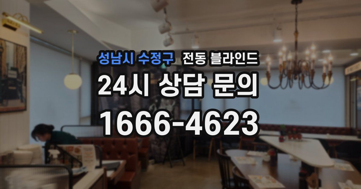 성남시 수정구 전동 블라인드