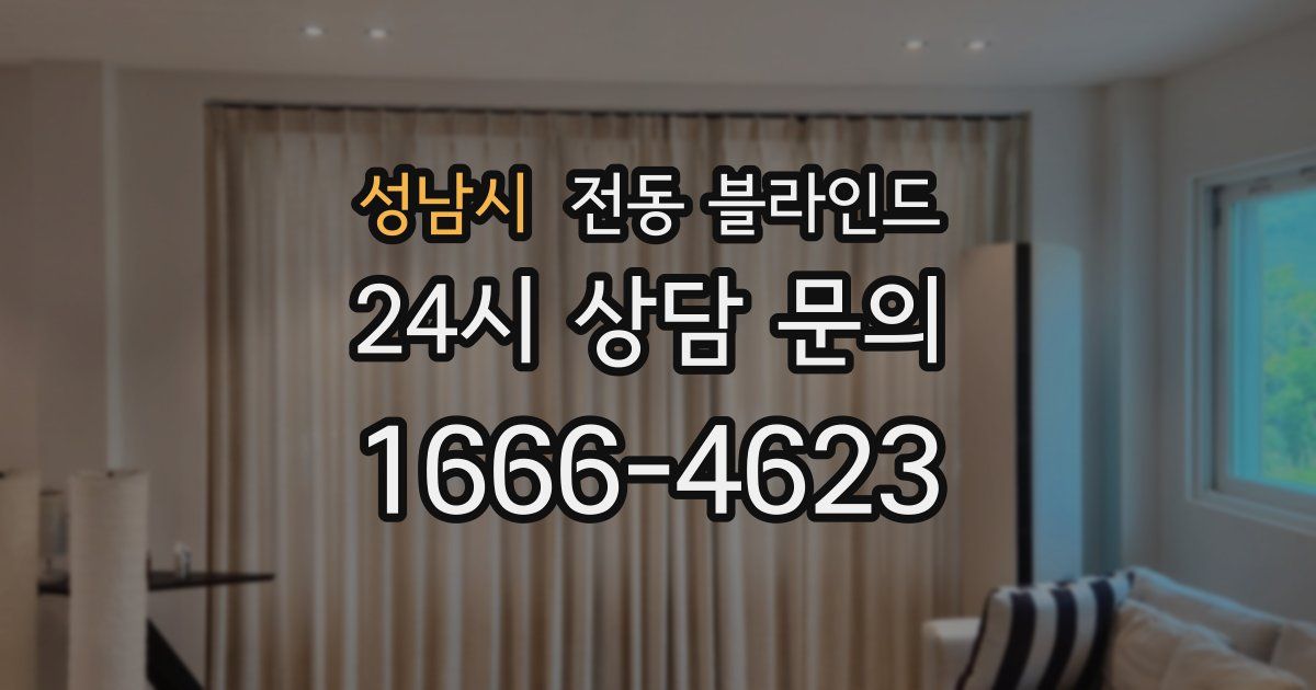 성남시 전동 블라인드