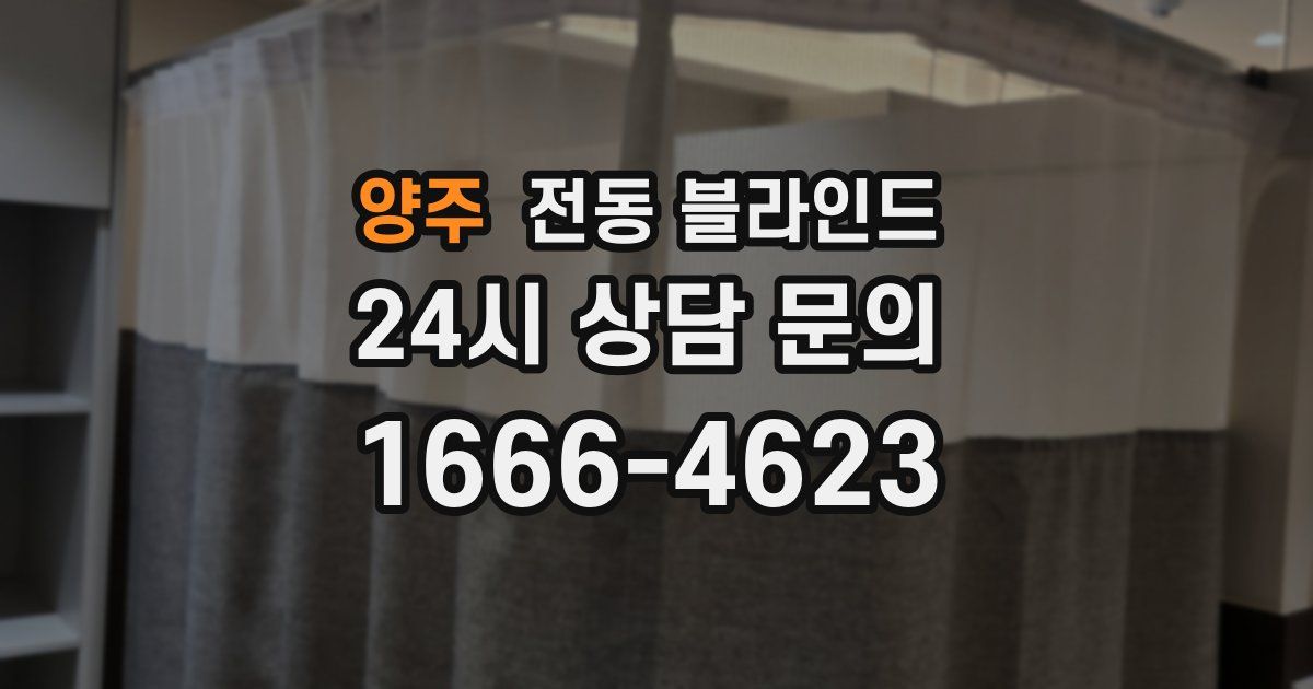 양주 전동 블라인드