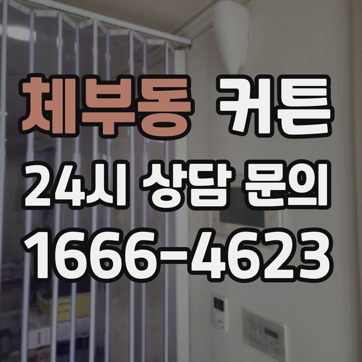 체부동 커튼