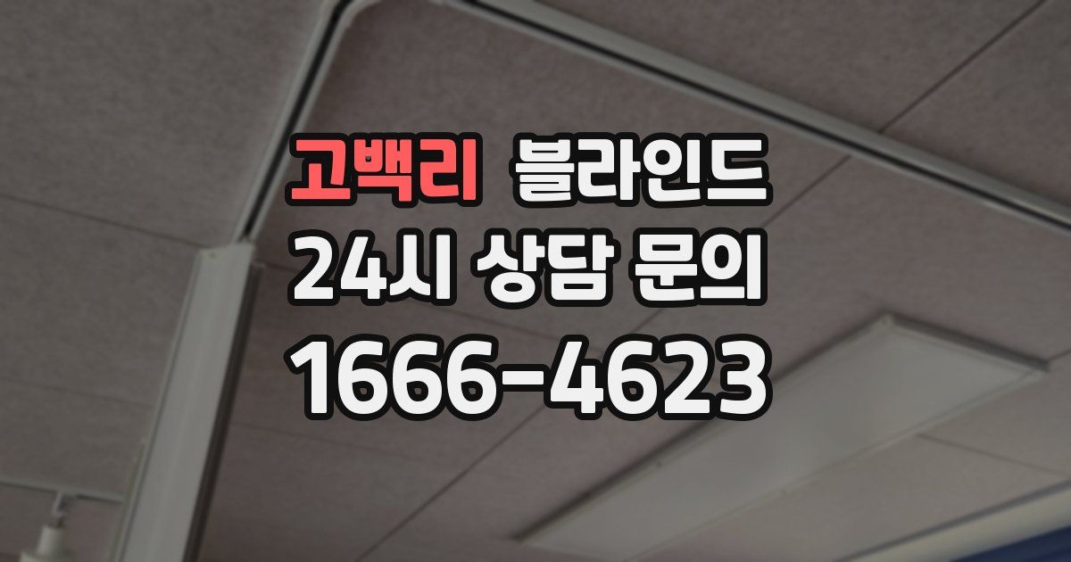 고백리 블라인드