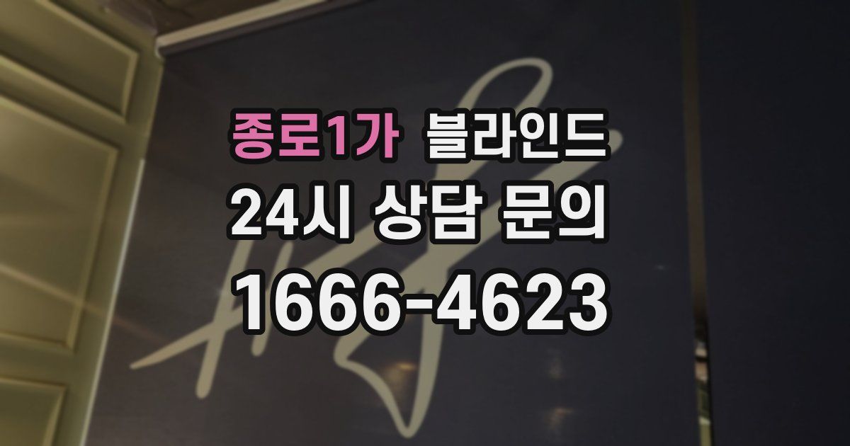 종로1가 블라인드
