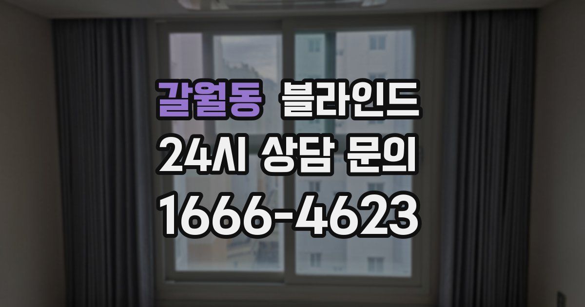 갈월동 블라인드