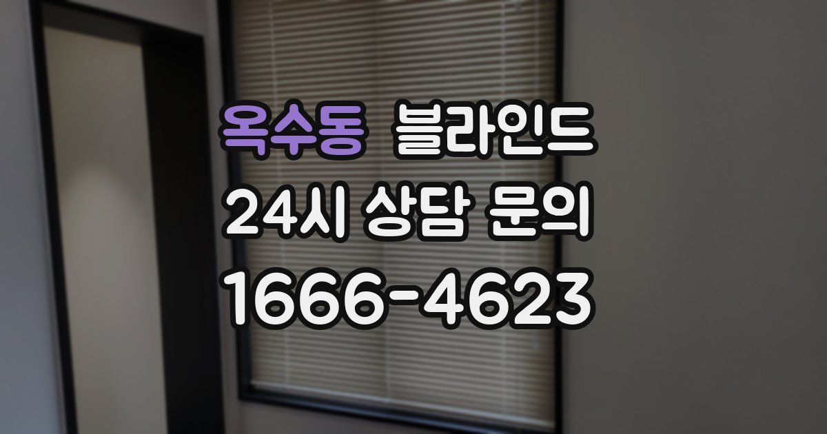 옥수동 블라인드
