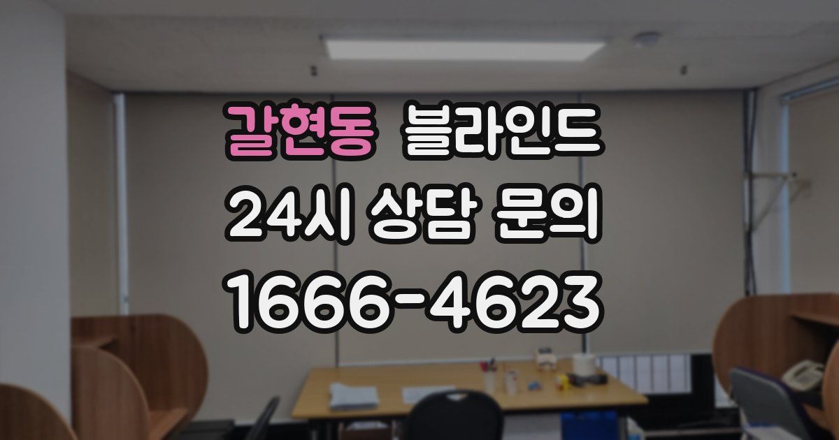 갈현동 블라인드