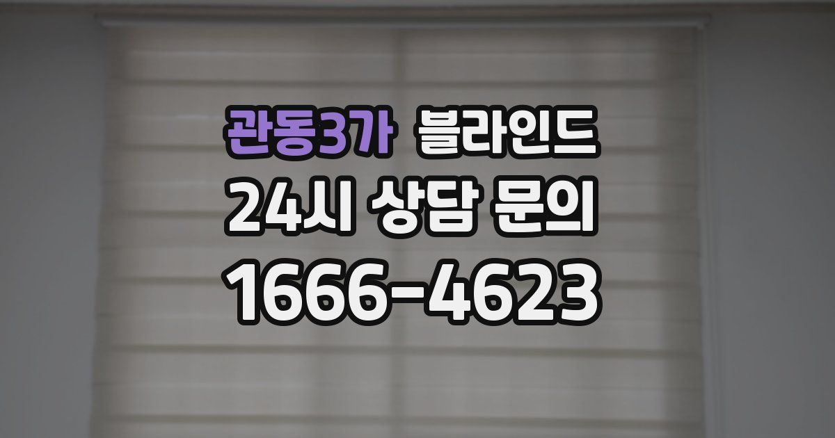 관동3가 블라인드