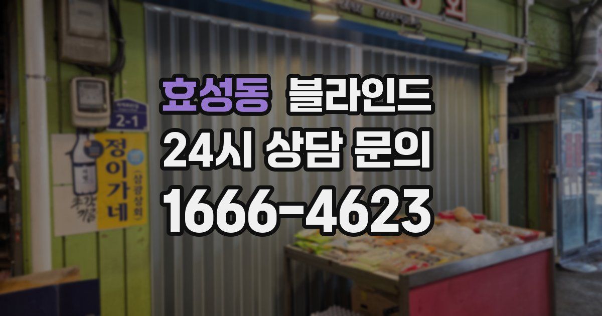 효성동 블라인드