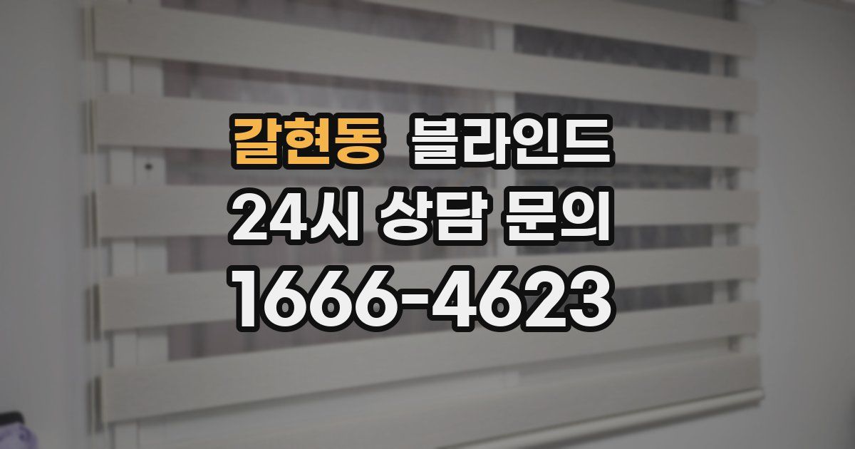 갈현동 블라인드