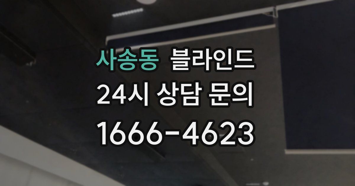 사송동 블라인드