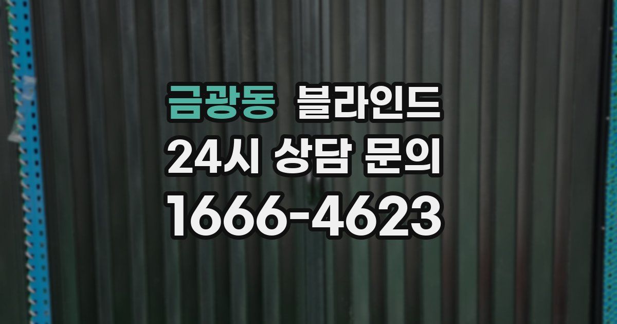 금광동 블라인드