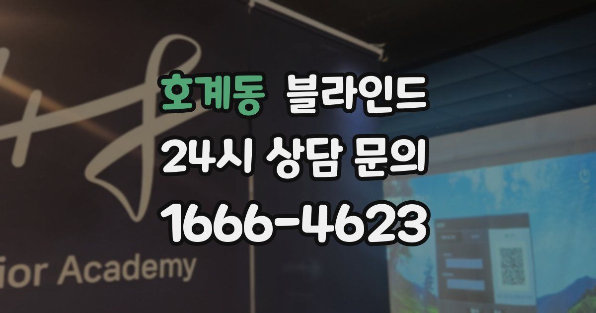 호계동 블라인드