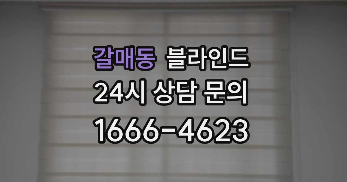 갈매동 블라인드