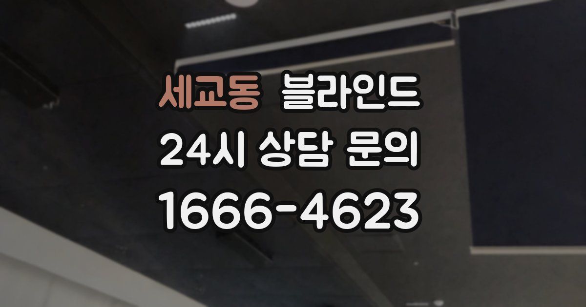 세교동 블라인드