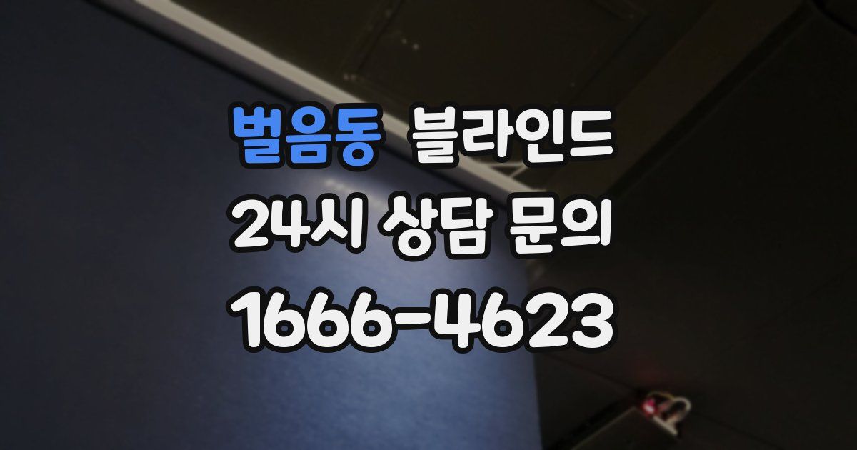 벌음동 블라인드
