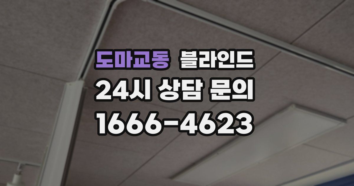 도마교동 블라인드