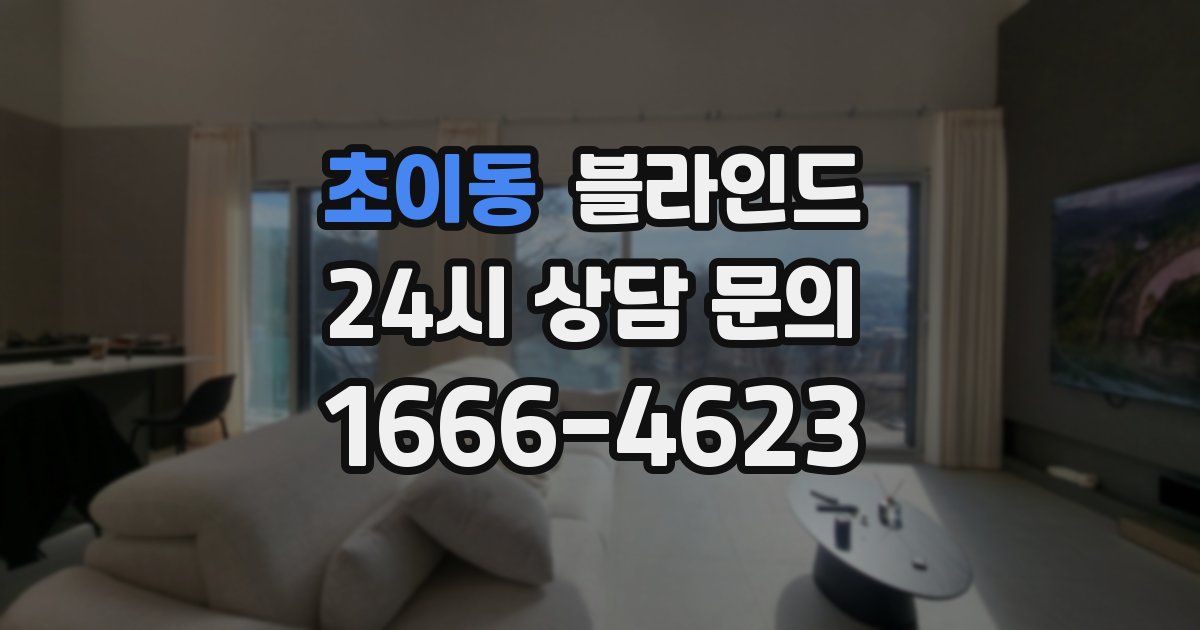 초이동 블라인드