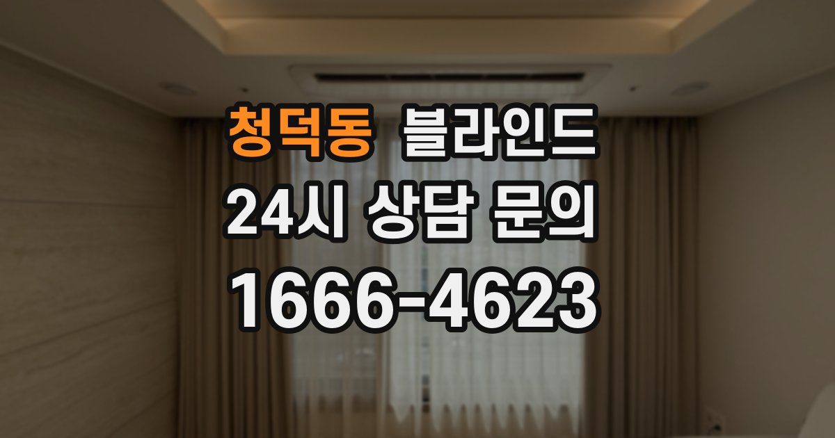 청덕동 블라인드