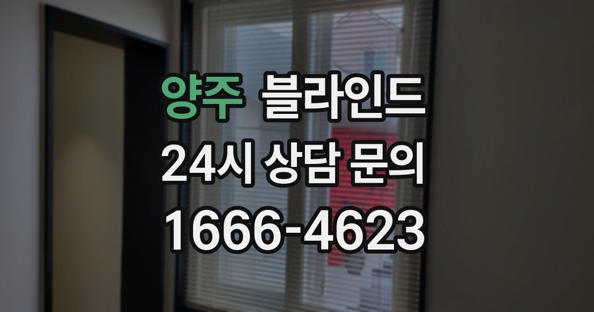 양주 블라인드