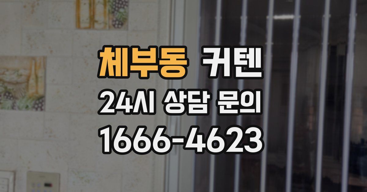 체부동 커텐