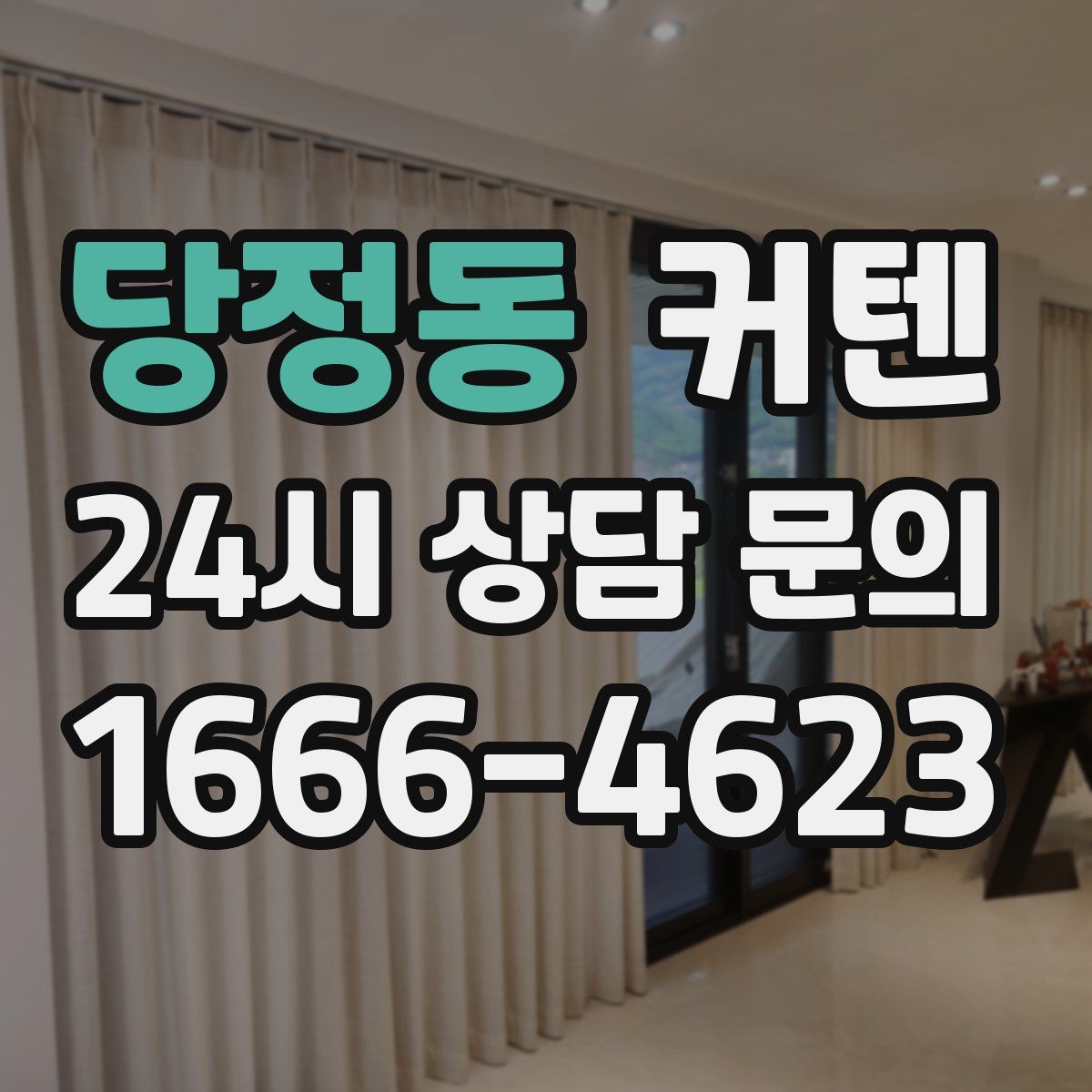 당정동 커텐