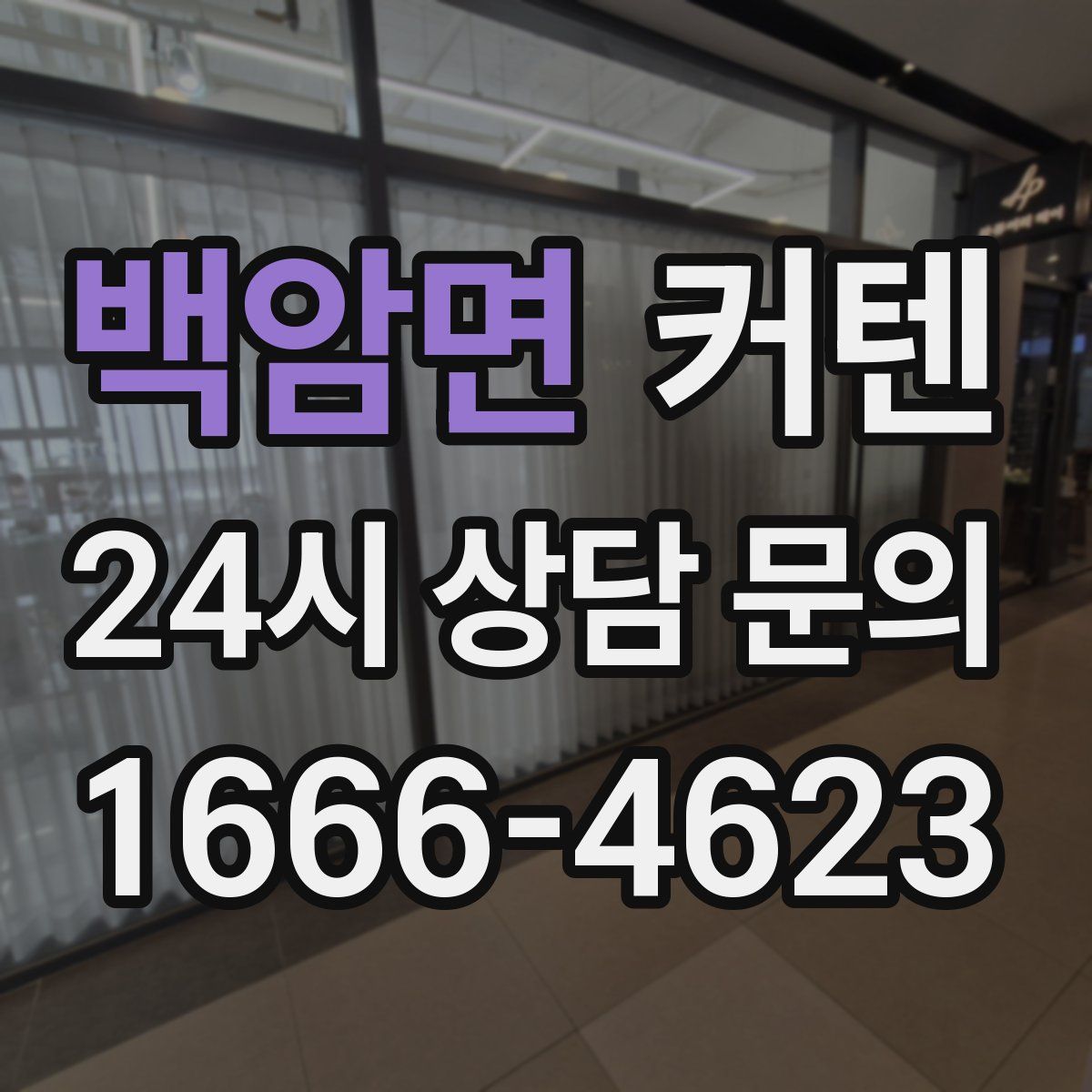 백암면 커텐