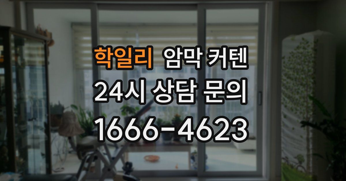 학일리 암막 커텐